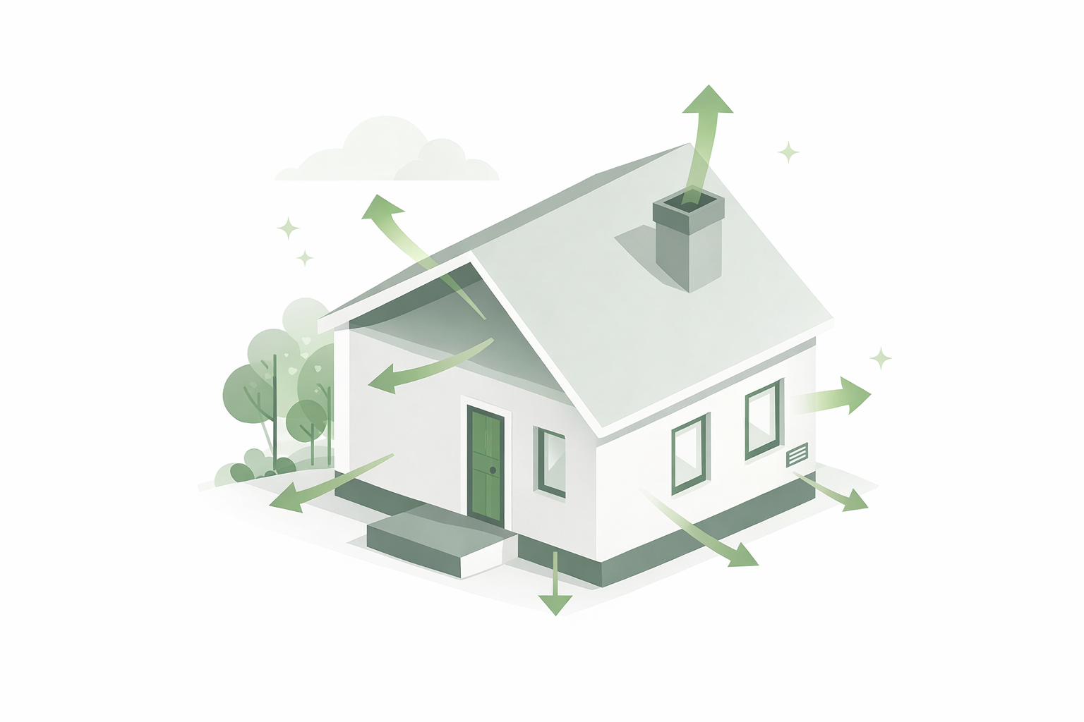 maison avec déperdition